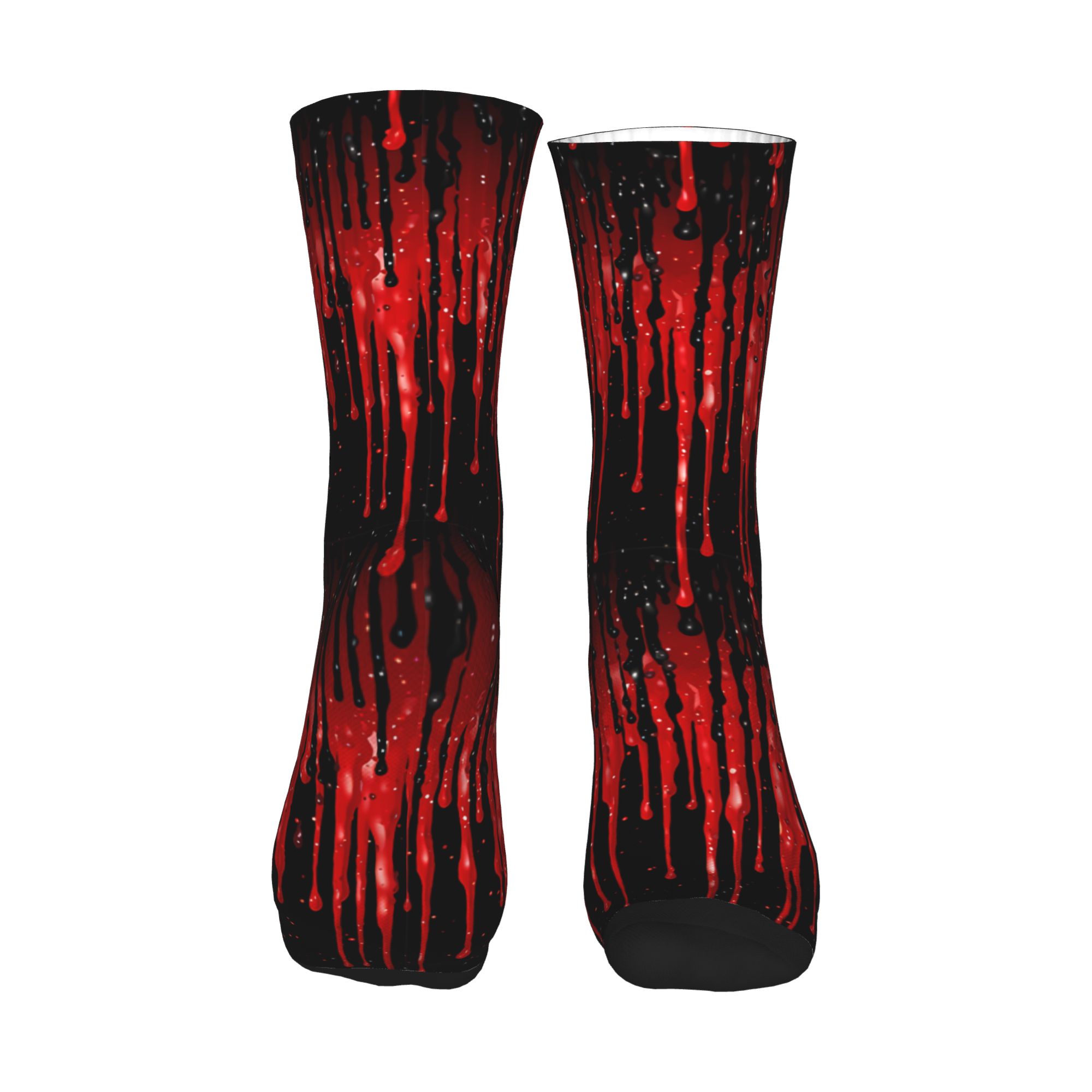 Dripping Red Liquid Pattern  M - đánh giá và giá Dress Sock Men
