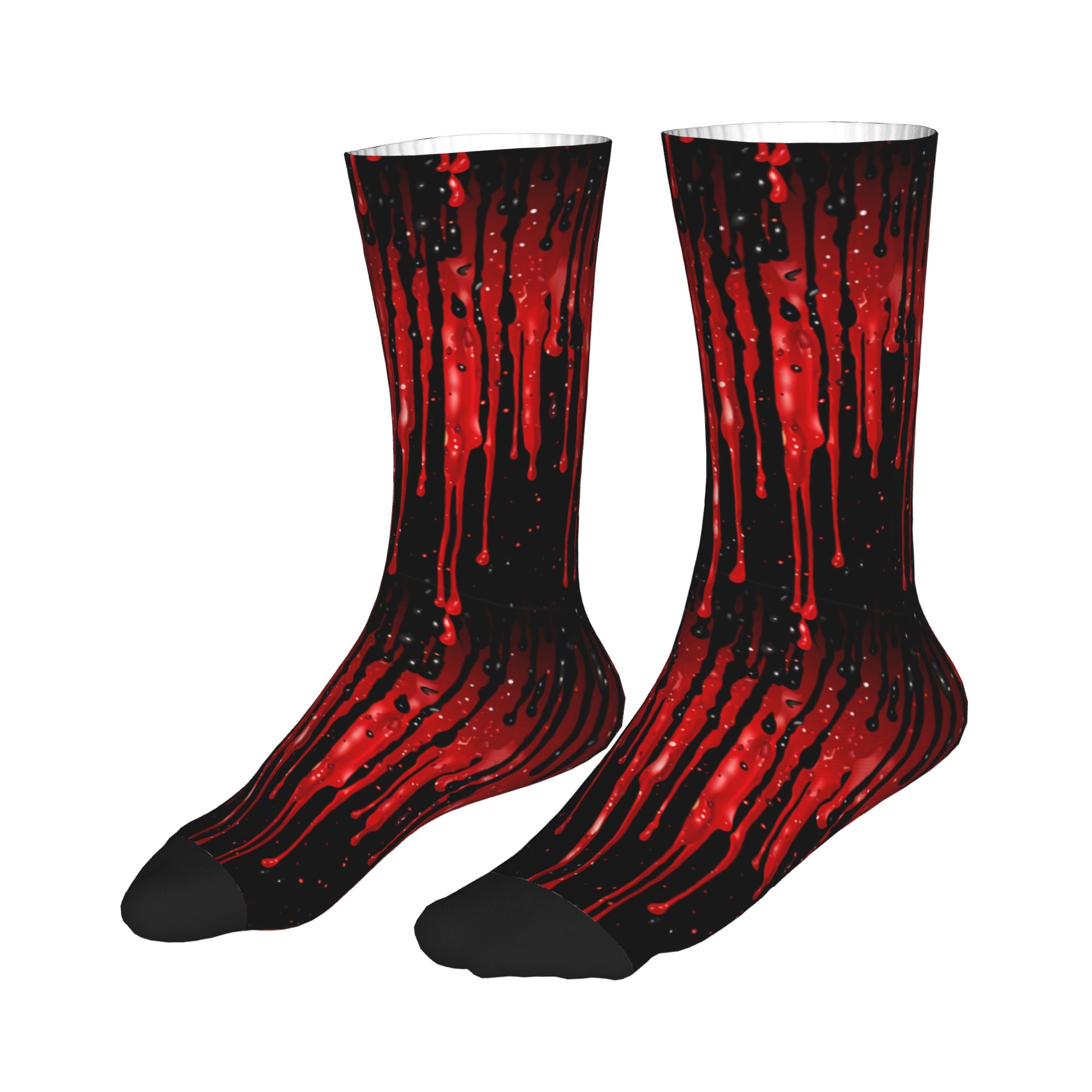 Dripping Red Liquid Pattern  M - đánh giá và giá Dress Sock Men