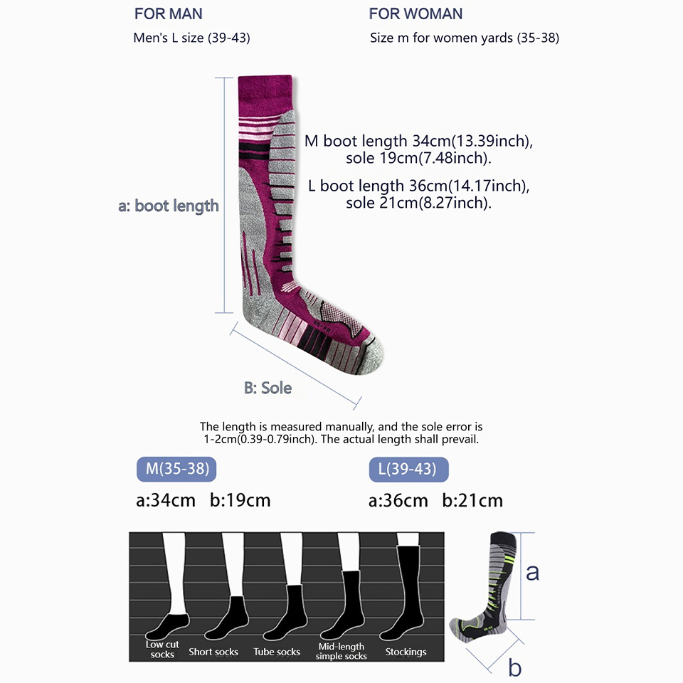 GTUBIKE Merino Wool Ski Socks, - đánh giá và giá Thermal Sock Winter