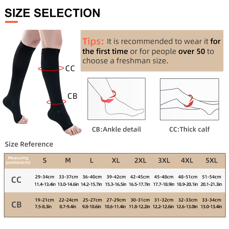S-5XL 2pcs/Pair Medical Compre - đánh giá và giá Compression Sleeve Calf